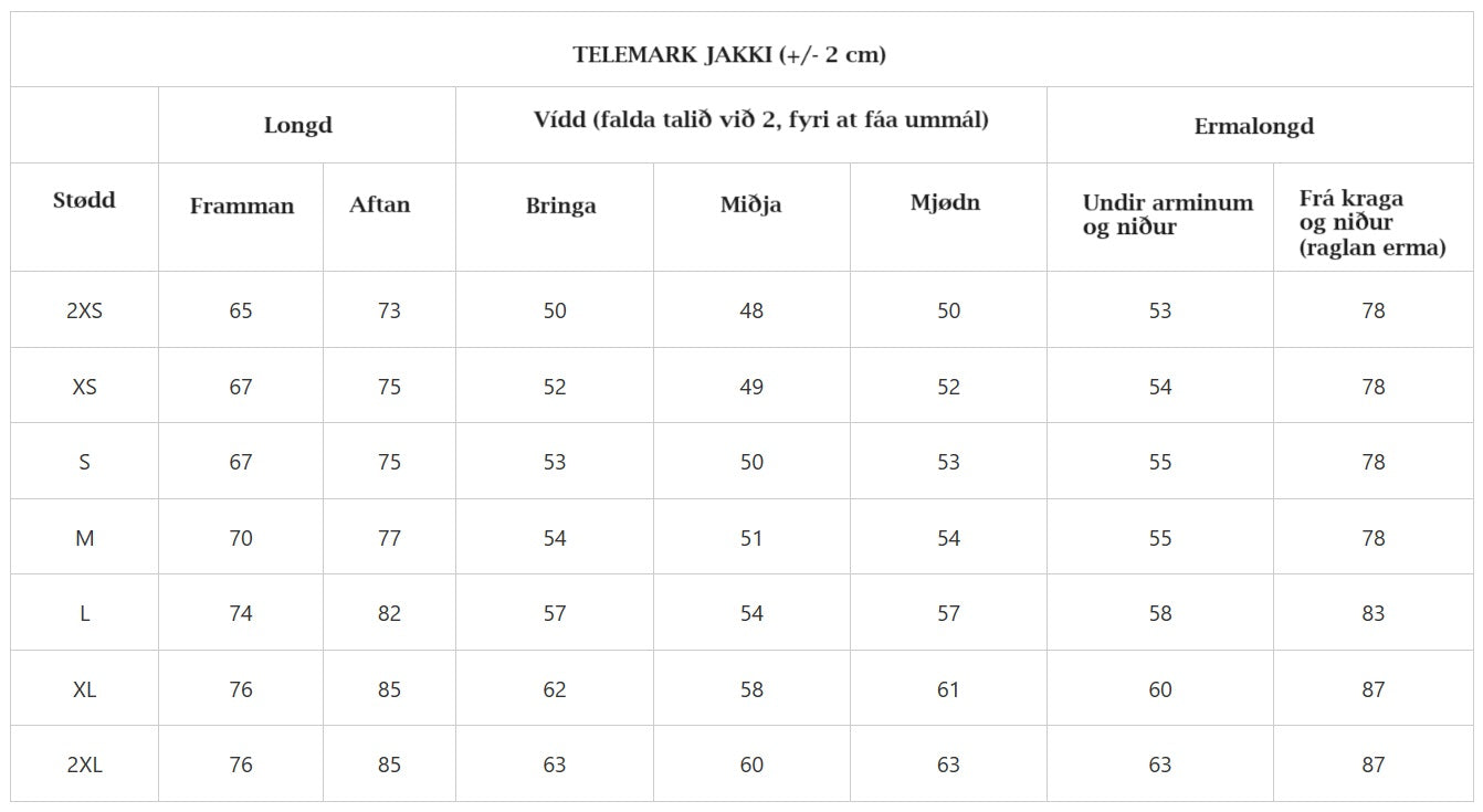 TELEMARK jakki - Veitingartíð 2-4 vikur